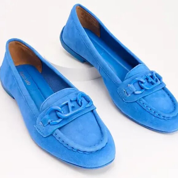 SALE! new Franco Sarto Suede Slip-on Chain Loafers Flats - Picture 1 of 6